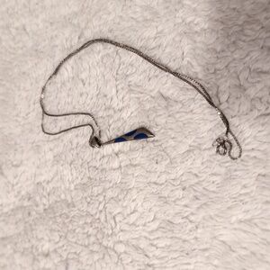 Sterling silver and lapis necklace